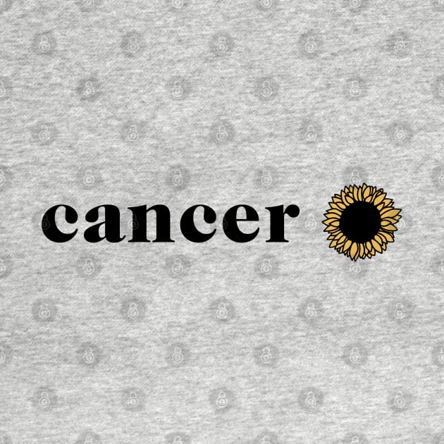 Cancer Retro Sunflower Zodiac by aterkaderk